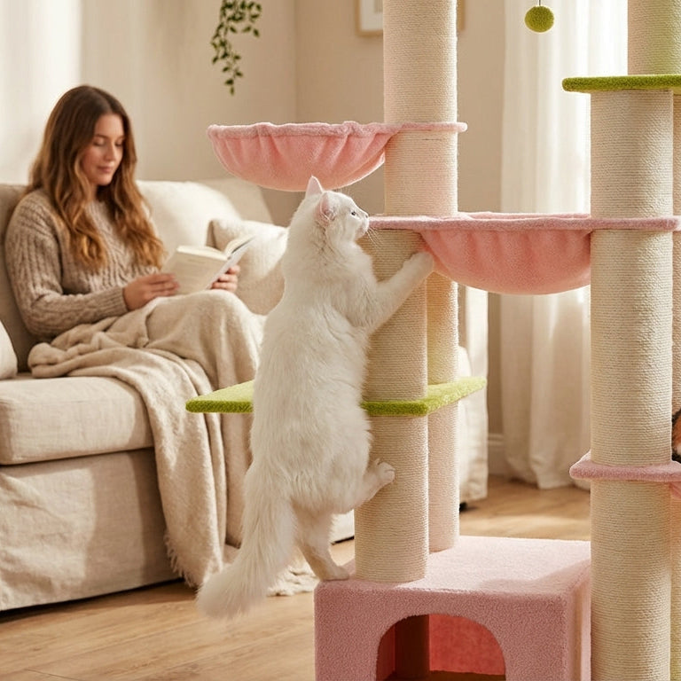Arbre à chat XXL multi-niveaux robuste et majestueux pour grands félins – MajesticTower™