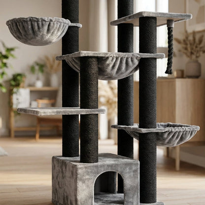 Arbre à chat XXL multi-niveaux robuste et majestueux pour grands félins – MajesticTower™
