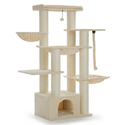 Arbre à chat XXL multi-niveaux robuste et majestueux pour grands félins – MajesticTower™