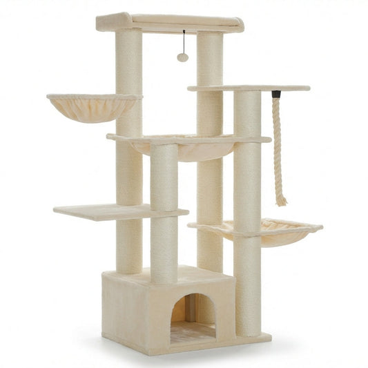 Arbre à chat XXL multi-niveaux robuste et majestueux pour grands félins – MajesticTower™
