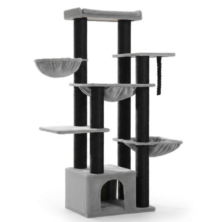 Arbre à chat XXL multi-niveaux robuste et majestueux pour grands félins – MajesticTower™