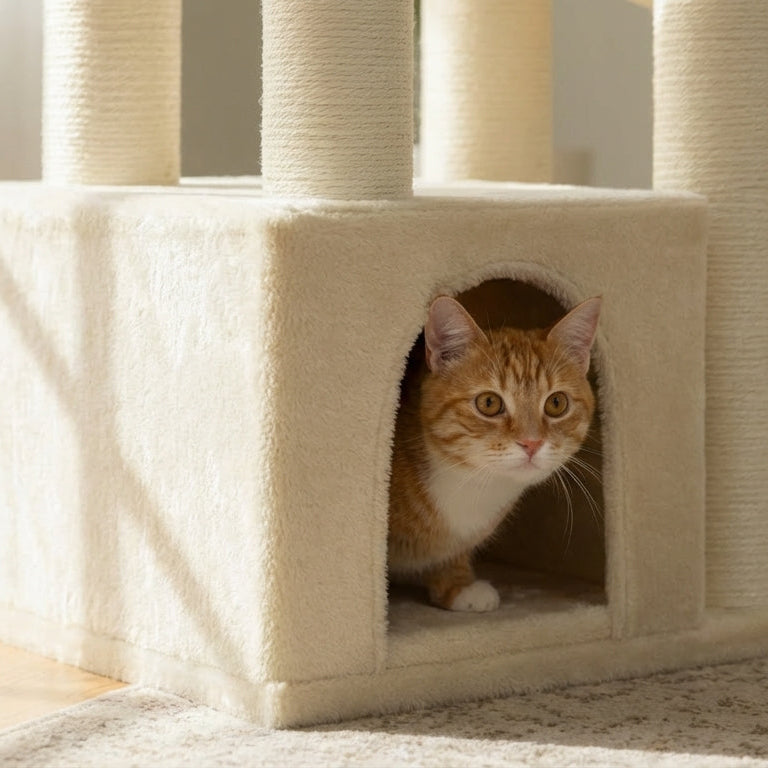 Arbre à chat XXL multi-niveaux robuste et majestueux pour grands félins – MajesticTower™